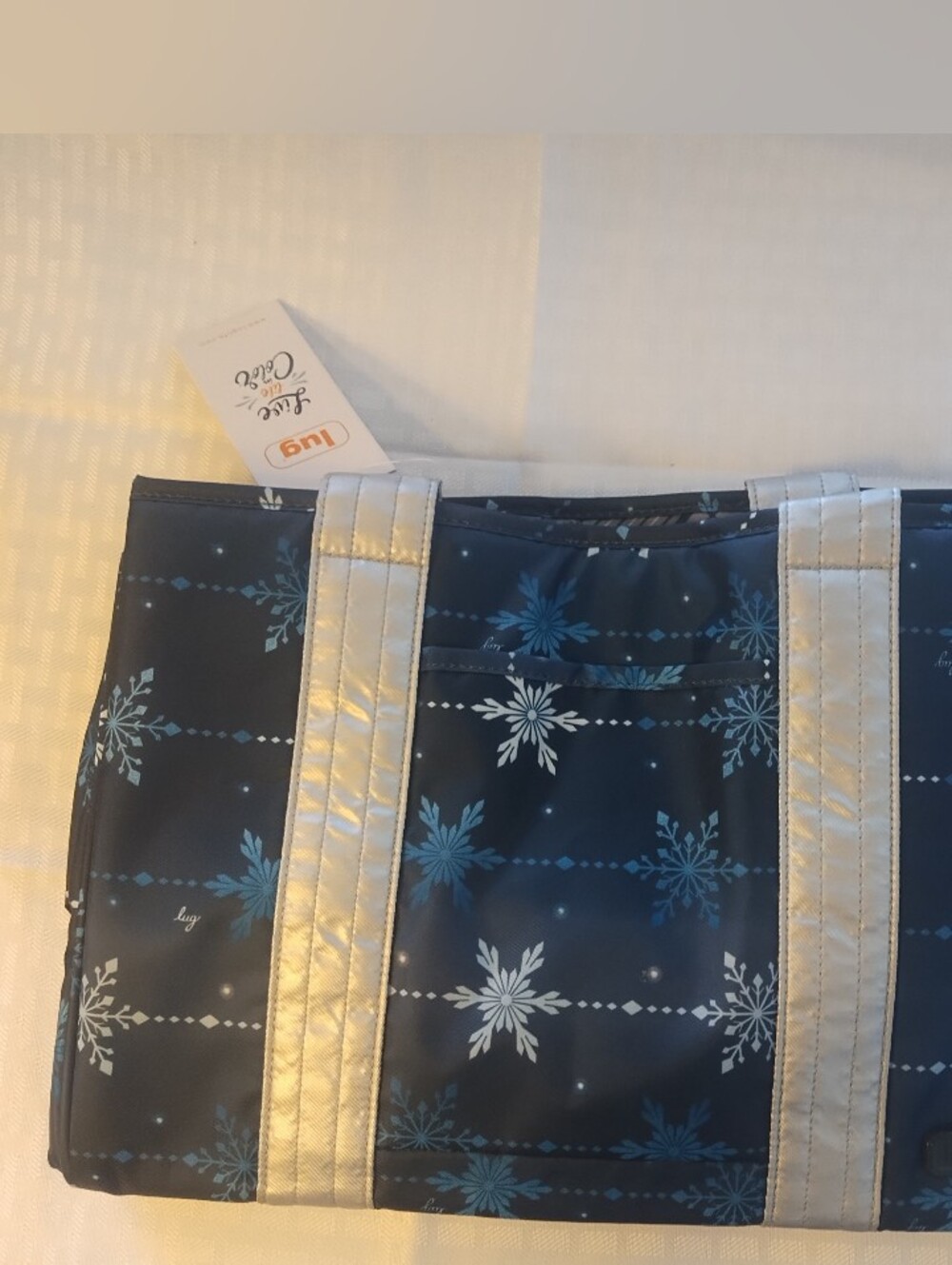 NWT LUG Mini Rover Tote Snowflake Navy